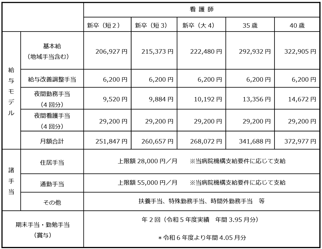 給与の表画像